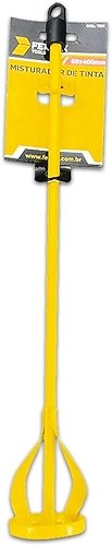 Misturador Batedor de Argamassa Fertak Para Furadeira Concreto Massa Corrida Tintas Original - Amarelo