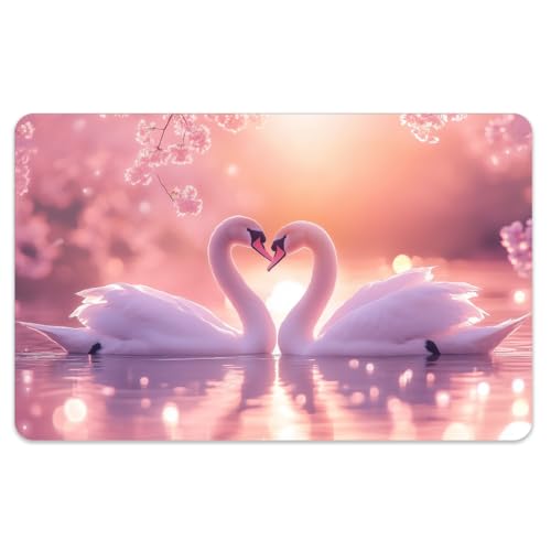 peacoblue Pegatina de Piel para Tarjeta de Crédito/Débito con Motivo de San Valentín de Amor de Cisne, Piel de Tarjeta Personalizada Resistente Al Agua, A los Arañazos Y Atractiva En 4 Estilos