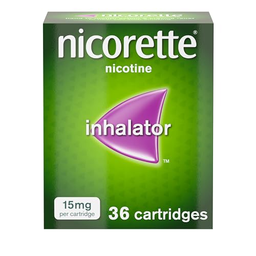 Nicorette 15mg Inhalator (36 Cartridges), Discreet & Convenient Nicotine Inhaler for Quitting Smoking with replaceable cartridges, Quit Smoking Aid or Vaping Cessation Aid