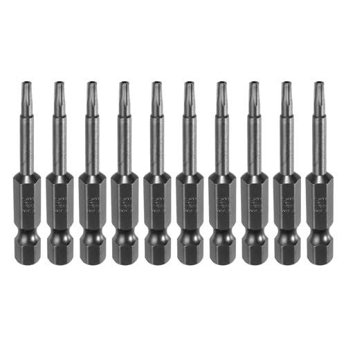 QUARKZMAN 10 Piezas de Punta de Destornillador de Estrella Ts10 de 5 Puntos Vástago Hexagonal de 1/4