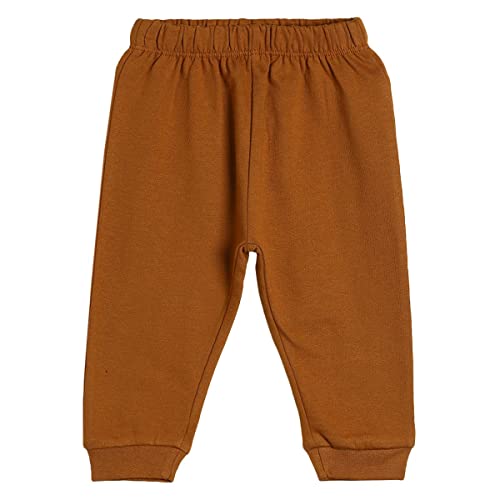 Image of miniklub Boys Blue Solid Pure Cotton Track Pants