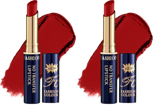 Image of Fashion Colour Lip Super Stay | Non Transferable Lipstick Waterproof | Lipsticks For Women Waterproof | 12-Hour Stay | Matte Finish | Long-Lasting | Highly Pigmented | Bold Colours (Vermilion, 2.6 g)