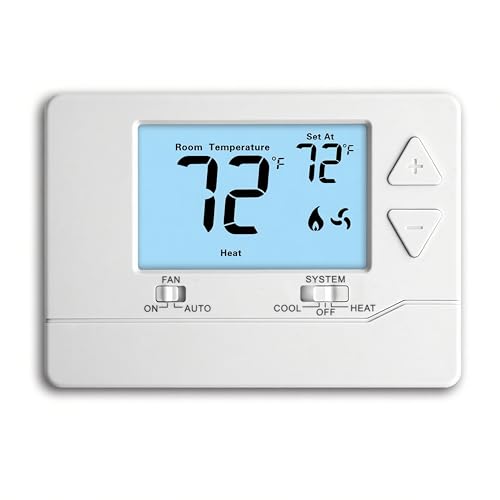 Thermostat for Home Non-Programmable Single-Stage Systems,1 Heat / 1 Cool,Easy...