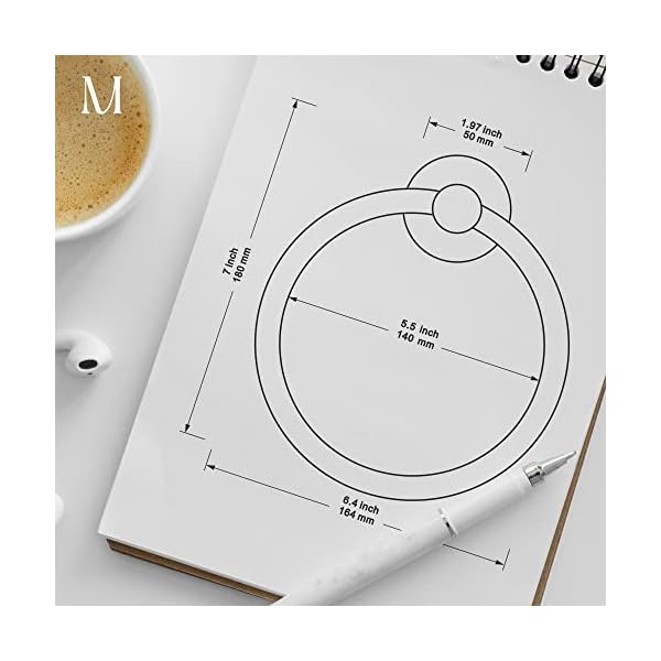 Marmolux Acc - Chrom Handtuchring | Handtuchhalter für Badezimmer | Handtuchhalter Wandmontierte Badezimmer-Hardware… – Bild 7