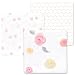 Amazing Baby Cotton Muslin Swaddle Blankets, Set of 3, Watercolor Roses, Pink
