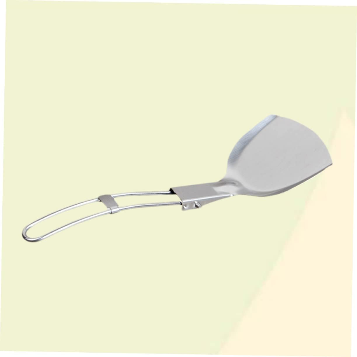 PRETYZOOM Outdoor Foldable Stainless Steel Spatula for Cooking Camping Bbq and Picnics Lightweight Space-saving Kitchen Utensil for Grilling and Food Prep