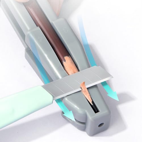 Sacapuntas para lápiz de cejas GANAZONO gris de plástico duradero, pack de 3 piezas 7