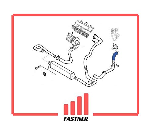 Compatibile con Fiat/Alfa Romeo Tubo Manicotto Intercooler Aria Turbo Grande Punto, Punto EVO 1.3 D Multijet (2005-), Mito 1.3 Multijet (2008-) 51785735
