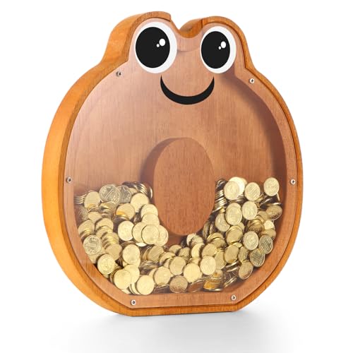 Wooden Letter Money Bank Alphabet Money Banks Initial Coin Bank Money Saving Box with Stickers for Birthday Gift Home DIY Decor