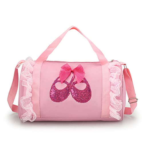 Image of Cute Ballet Dance Backpack Tutu Dress Dance Bag Dance Bag for Girls Waterproof Small Duffle Bag for Kids Ballet Bags for Girl (Pink)