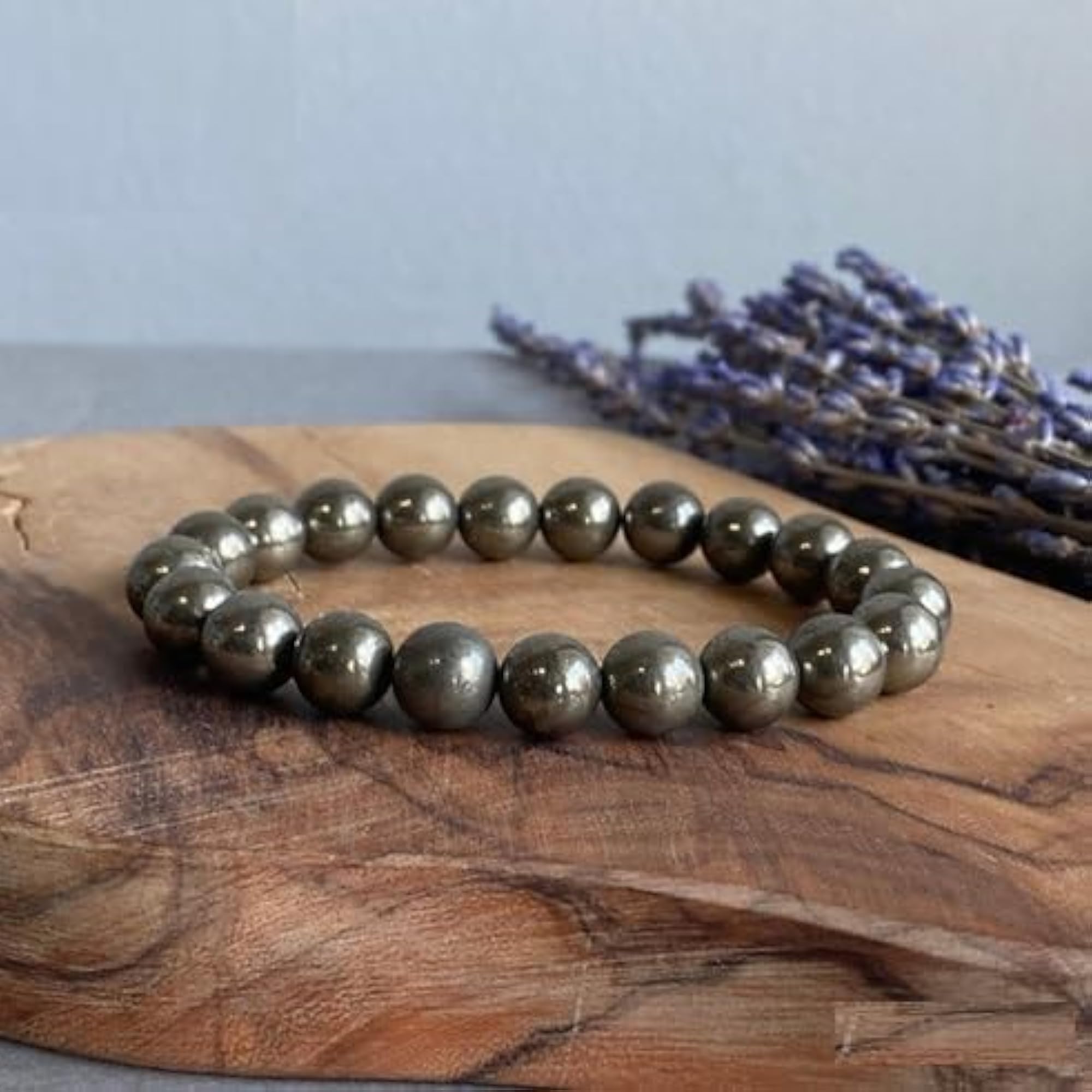 Golden Pyrite Bracelet, Certified Healing Crystal