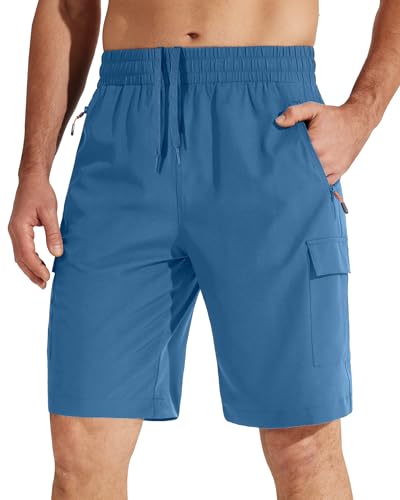 Libin Men's Hiking Cargo Shorts Lightweight Quick Dry Athletic Casual Shorts for Golf Outdoor Active Zipper Pockets