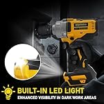 1000N.m Cordless Impact Wrench 1/2 Inch, Power Impact Wrenches,Impact Gun,21V 3300RPM Electric Impact Driver with 2x4.0Ah Battery & Fast Charger for Car Tires Truck - Image 3