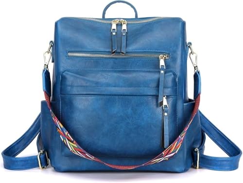 Image of Women's Stylish PU Leather Backpack Handbag | Trendy Shoulder Bag for College, Office, Travel & Daily Use | Convertible Backpack Purse with Multi Pockets
