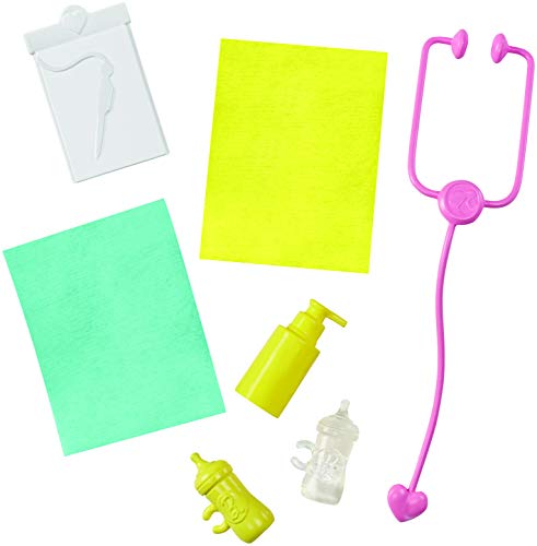 Barbie Quiero Ser pediatra muñeca rubia con dos bebes y accesorios (Mattel GKH23)