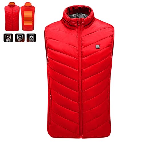 Image of Heated Vest Women and Men USB Rechargeable Heated Vests Stand Collar Packable down Puffer Heating Vest Outerwear