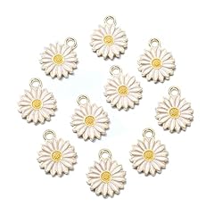 Daisy Flower White Charms_100 Pcs