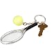 Tennis Racket Key Chain (Silver & Green) by Wise Will
