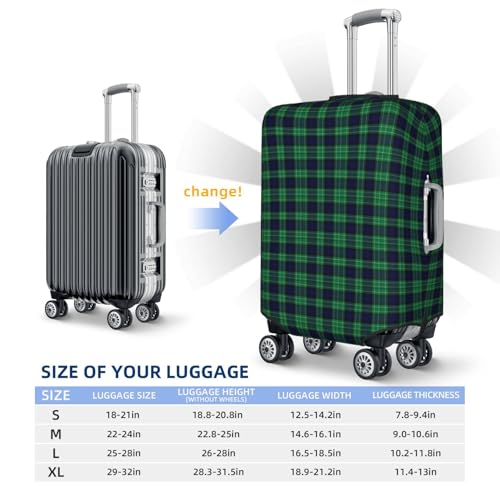 Clan Abercrombie Tartan Luggage Cover, Protective Washable Suitcase Cover - Travel Fashion Elastic Suitcase Protector X-Large3