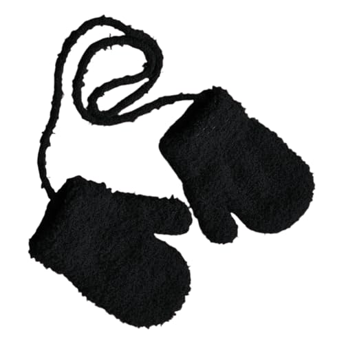 Lpoppcx Moufles Enfant - Moufles Épaisses Chaudes Mignonnes avec Attache - Accessoires Doux En Peluche Anti-Perte Protection Temps Froid - 1 à 3 Ans Fille Garçon