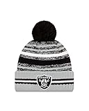 New Era Las Vegas Raiders NFL 2021 Sideline Sport Knit Bobble Beanie - One-Size