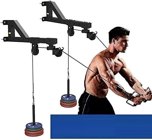 Forearm Wrist Trainer, 100 KG CAPACITY Tricep Workout Machine Wall-Mounted Cable Pulley System for LAT Pull Downs, Tricep Pull Downs, Forearm Home Gym Equipment SET OF 2(Without