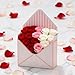 Valentine Envelope Boxes, Valentine Envelope Gift Box, Florist Bouquet Envelope Boxes, Valentines Day Flower Bouquet Package Gift Folding Paper Boxes for Wedding Birthday Festival Party Decoration (Pink-A 4PCS)