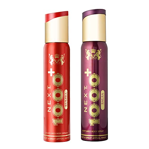 Image of NEXT 1000+ RUMBA AND SALSA Combo of 2 NO GAS Deodorants 150ml Each | Pack of 2 Deo | Strong & Long Lasting Deo for Men and Women | Fresh & Authentic Fragrance