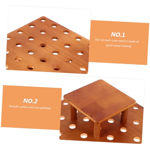 Support cornets de glace et sushis Alipis en bois poli de qualité - 7
