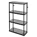 Gracious Living 4 Medium Duty Shelf Unit, Black