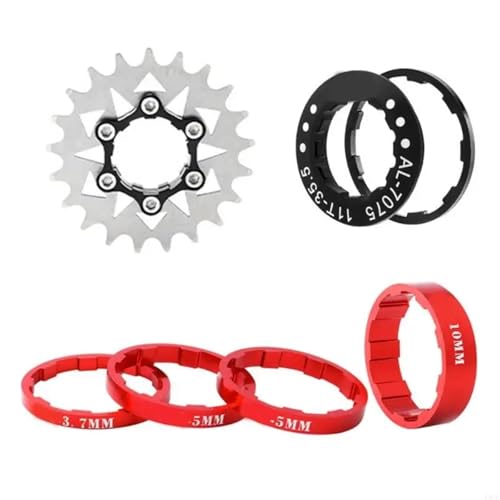 LCQSYE Rueda Libre de Bicicleta de montaña K8GE, Volante de inercia de una Sola Velocidad, Bicicletas de Acero, casetes, Ruedas dentadas, Ruedas Libres(21T)