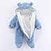 JELEUON Baby Infant Boys Girls Ears Zipper Thick Fleece Jumpsuit Winter Onesie Winter Clothes Coat Jumpsuit