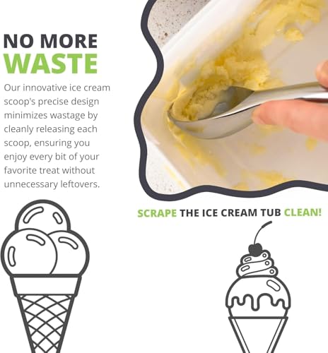 Oliver's Kitchen ® Ice Cream Scoop - Create Perfect Spheres with Our Heavy Duty Ice Cream Scooper - Comfortable Grip Handle Makes Light Work of Frozen Hard Ice Creams! - Image 5