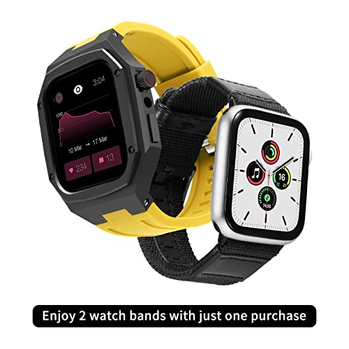 Correa de acero inoxidable para Apple Watch 45mm con funda protectora 2
