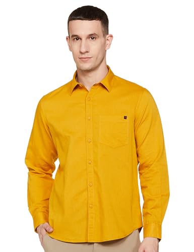 Image of Spykar Men's Cotton Solid Slim Fit Shirt