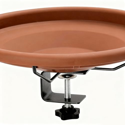 Bain d'oiseaux pour l'extérieur durable avec support de clôture - 8