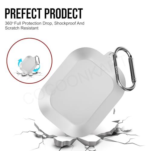 Image of Soft Silicone Case Cover Compatible for Realme Buds Air 8 (White)