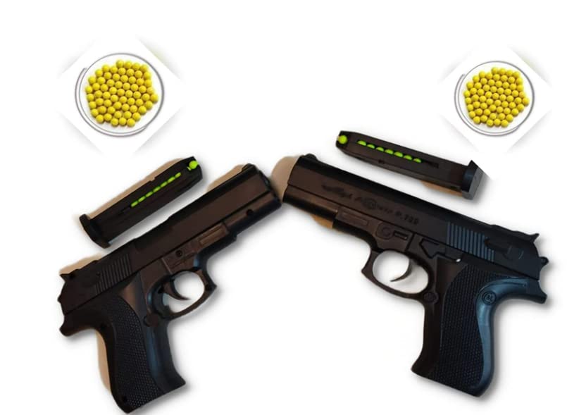 Gamingzone Hand Gun Mouser Toy Gun Pack of 2 Guns with Extra 24pcs BB Bullets for Kids to Enjoy