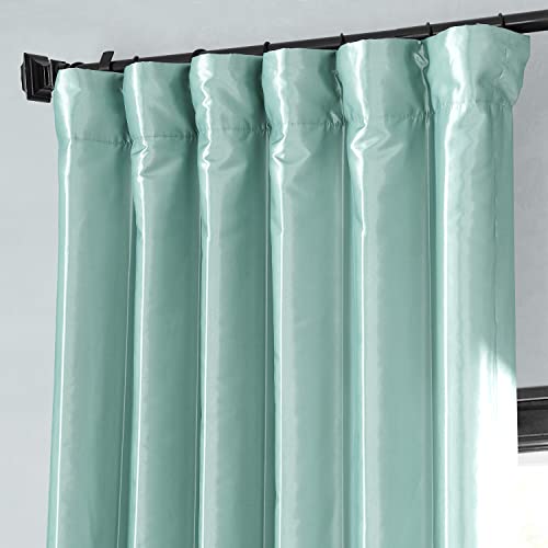 Hpd Half Price Drapes Blackout Curtains For Bedroom - Faux Silk Taffeta 50 X 96 (1 Panel), Ptch-Bo5-96, Robin's Egg #TOP2