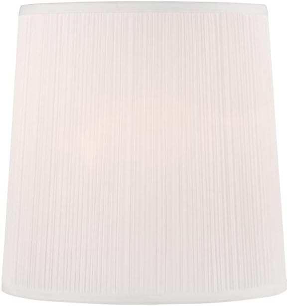 aspen creative 33139, mushroom pleated traditional spider lamp shade, pleated white, 13" top x 15" bottom x 15" slant 13x15x15"