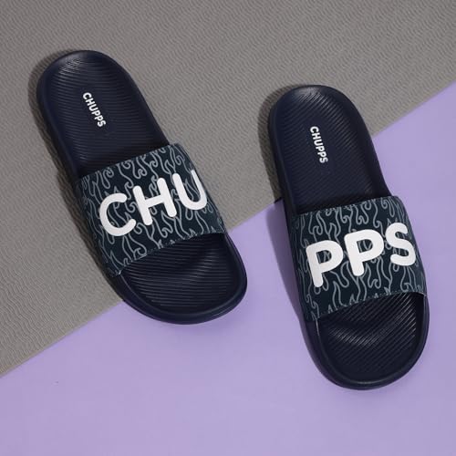 Image of CHUPPS Flame Yellow Drift Orthopedic Slippers | Soft Footpharma Footbed | Breathable Ventilation Holes | Lightweight Flip Flops | Anti-Skid Chappals for Everyday For Mens