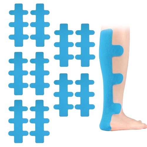 10 Stück Bandage Achillessehnenentzündung Kinesiotapes Vorgeschnitten Kinesio-Tape Zur Unterstützung Der Achillessehne Wasserfest und Hautfreundlich Beugen Muskelzerrungen Vor