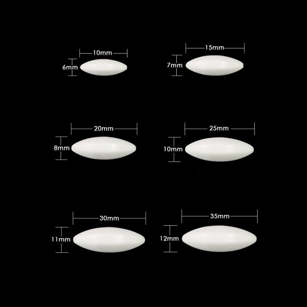 5Stück White Ptfe Rührstab Olive Geformt Mischstab Rührer Mixer Rührstäbe -16 * 50mm