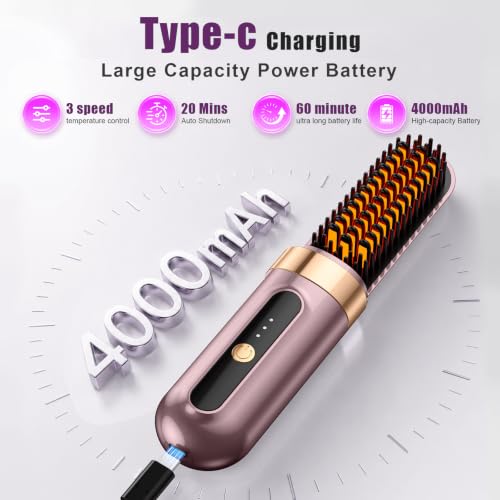 2026 Upgraded Cordless Straightener Brush