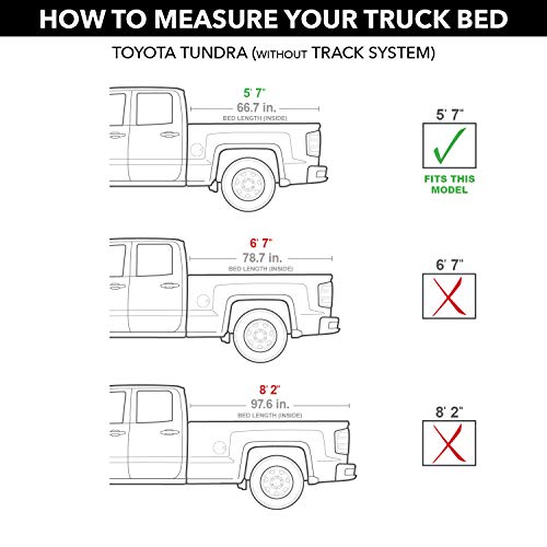 Image of RealTruck Undercover Triad Hard Folding Truck Bed Tonneau Cover | TR46007 | Fits 2007-2025 Toyota Tundra, w / & w /o Track System; Will not Work w /Trail Edition Storage Boxes 5' 7 inch Bed (66.7 inch)