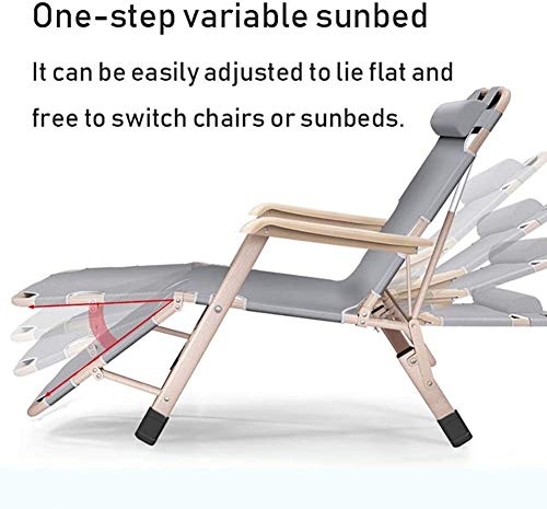 Tumbona reclinable ajustable de jardín con cojín ergonómico de patio 3
