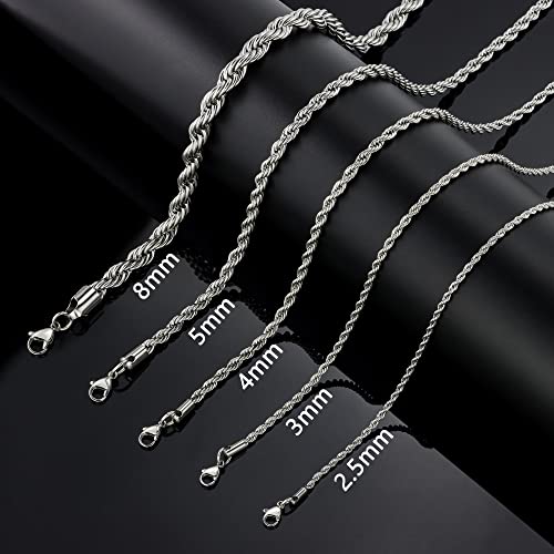 Holyfast JN00646SR042201 Twist Chain Necklace 4Mm 22Inches thumb #1