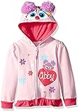 Sesame Street Toddler Girls' Abby Cadabby Costume Hoodie with 3d Wings and Pom Poms on Hood, Light Pink, 3T