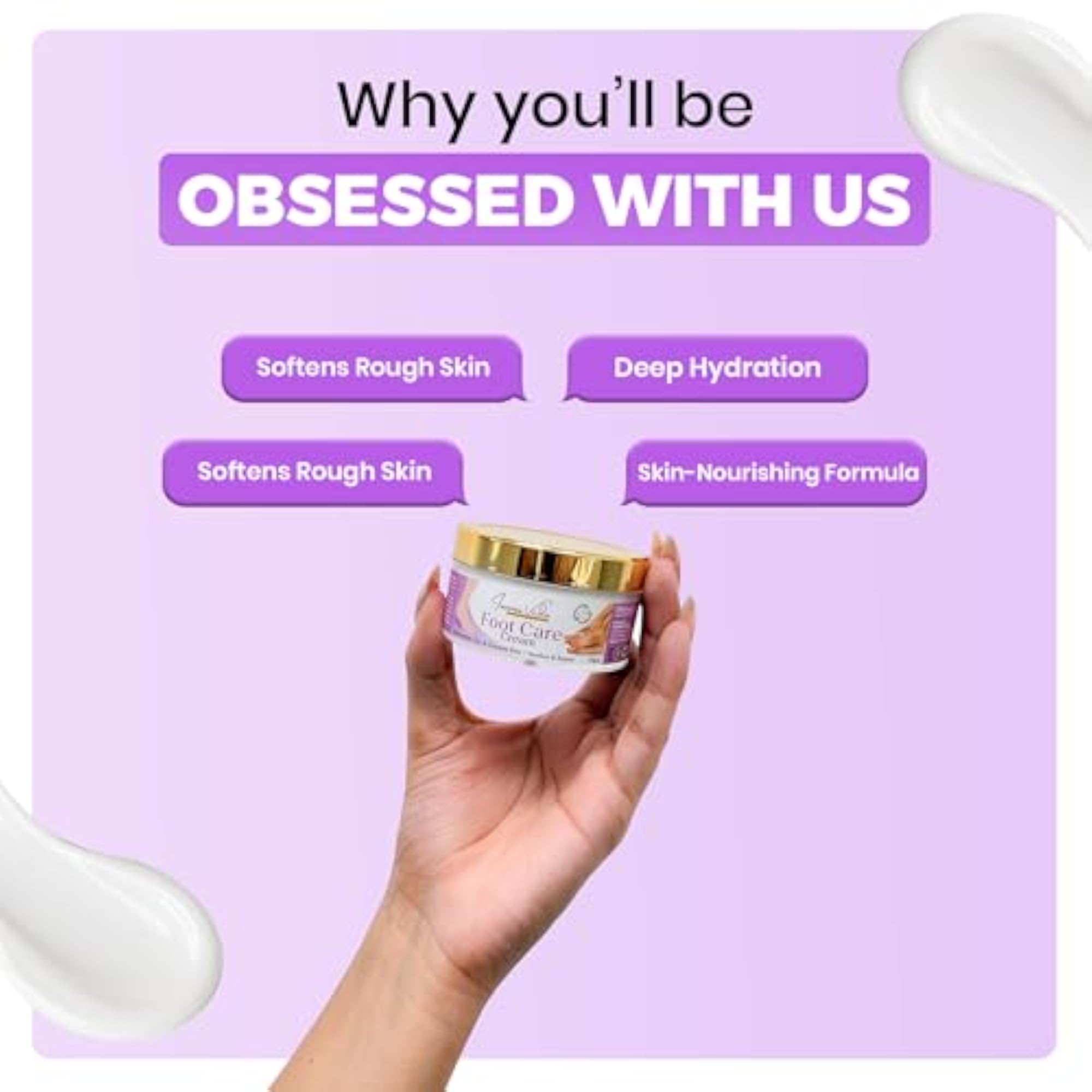 Foot Cream For Dry and Cracked Feet, Moisturizes Rough Heels
