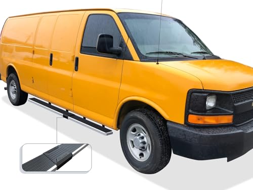 Estribos de acero inoxidable APS 6in 304 para Chevy Express miniatura 2